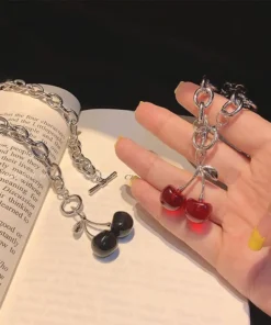 Cherry Pendant,Pendant Necklace,Dainty Cherry Pendant Necklace