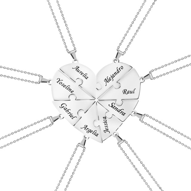 Heart Pendant Puzzle Necklace Best Price MOLOOCO 2021