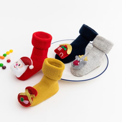 Božićne dječje čarape, božićne bebe, dječje čarape