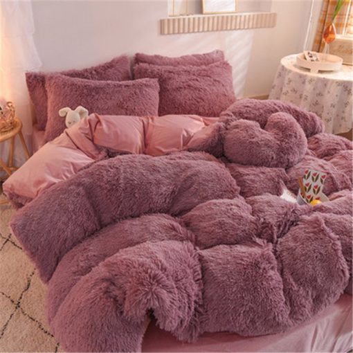 Fluffy Bedding, Fluffy Bedding Set, Bedding Set, Colourful Fluffy Bedding Set