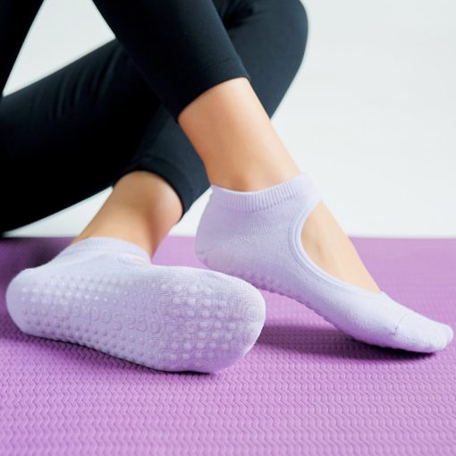 Čarape za jogu, protuklizne prozračne čarape za jogu bez leđa