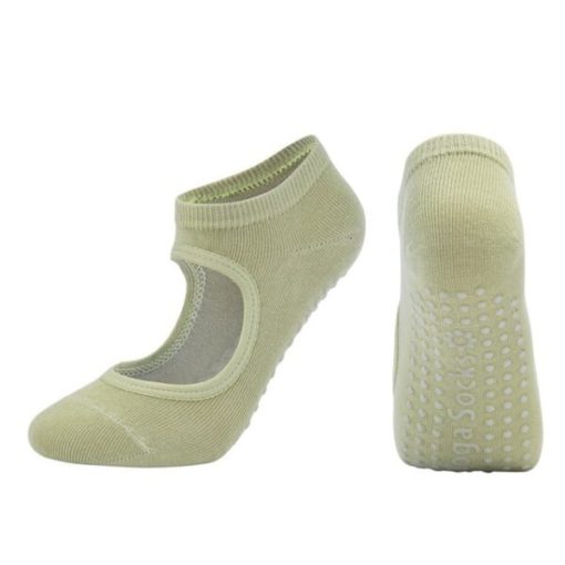 Ponožky na jogu, protišmykové priedušné jogové ponožky bez chrbta