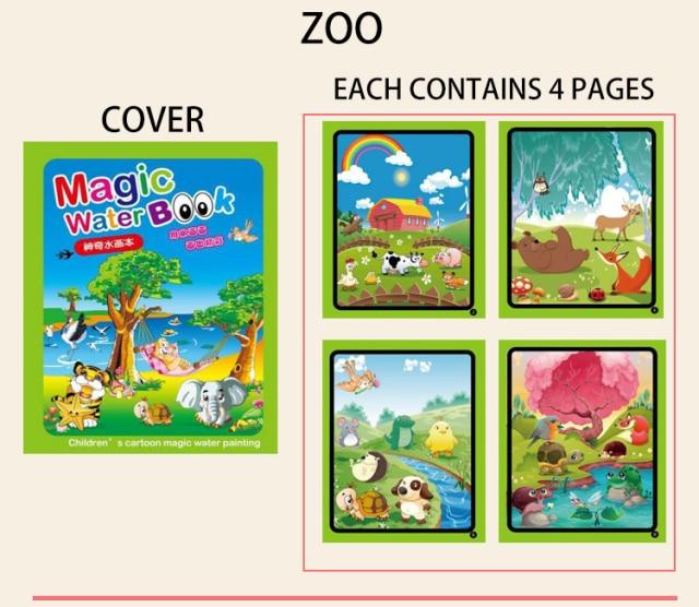 Magic Water Coloring Book,Water Coloring Book,Coloring Book,Magic Water Coloring