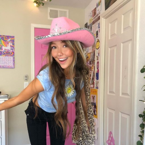 Pink Cowgirl Hat, Cowgirl Hat, Fancy Rhinestone Pink Cowgirl Hat