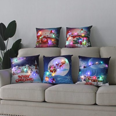 Christmas Pillow Case,Christmas Pillow,Pillow Case,LED Christmas Pillow Case