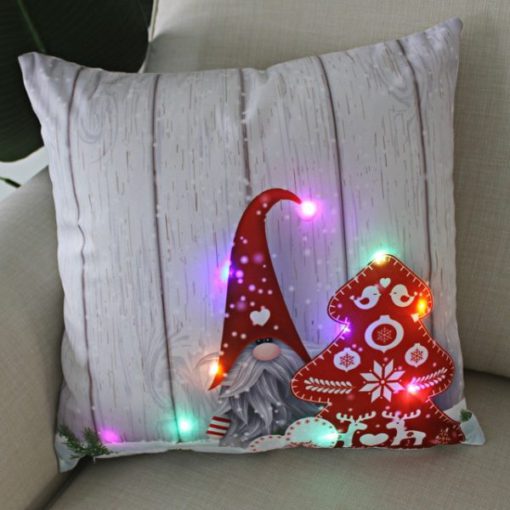 Різдвяна наволочка, різдвяна подушка, наволочка, світлодіодна різдвяна наволочка