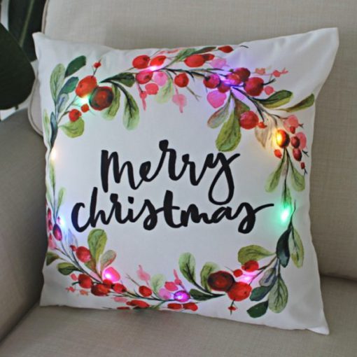 Świąteczna poszewka na poduszkę, świąteczna poduszka, poszewka na poduszkę, świąteczna poszewka na poduszkę LED