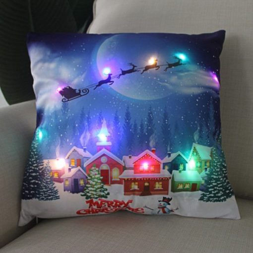 Federa di Natale, cuscino di Natale, federa, federa di Natale a LED