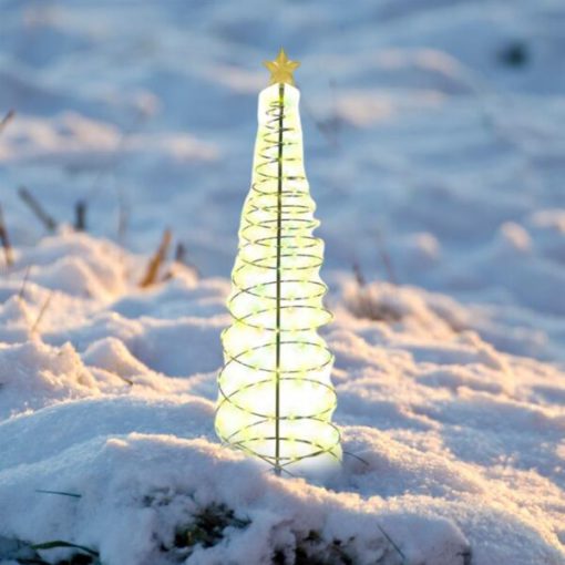 Pom de Crăciun cu LED,Brad de Crăciun, Crăciun cu LED,Metal solar,Brad de Crăciun cu LED din metal solar