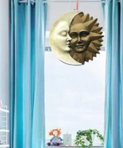 Outdoor Wall Sculpture,Wall Sculpture,Sun and Moon,Sun and Moon Outdoor Wall Sculpture