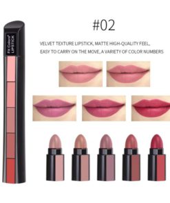 Velvet Matte,Compact Lipstick,Matte Compact,5 in 1 Velvet Matte Compact Lipstick