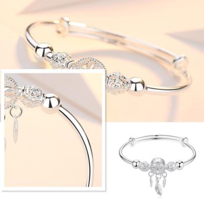 Dreamcatcher Bracelet,Feather Charm,Dreamcatcher