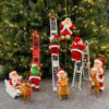 Double Ladder,Decorating Gift,Double Ladder Santa Decorating Gift