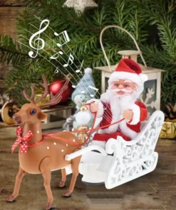 Riding Deer,Christmas Riding Deer Santa Claus