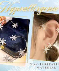 Christmas Snowflake,Ear Cuff,Christmas Snowflake Ear Cuff