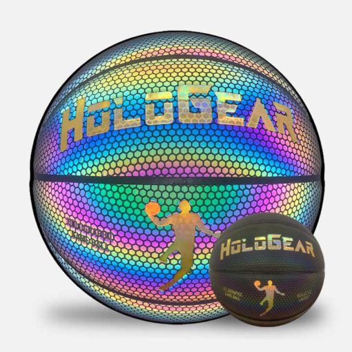 Svetleča košarkarska žoga, holografska odsevna žareča košarkarska žoga
