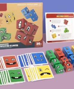 Wooden Face-Changing Cube Building Blocks,Cube Building Blocks
