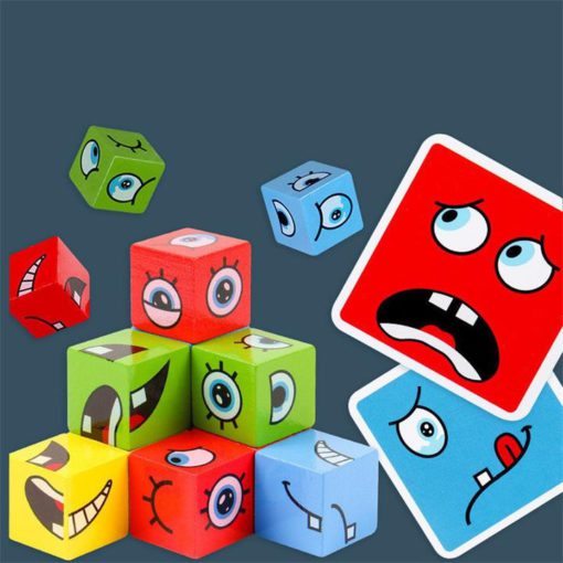 Hölzerne Face-Changed Cube Building Blocks,Cube Building Blocks