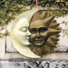 Outdoor Wall Sculpture,Wall Sculpture,Sun and Moon,Sun and Moon Outdoor Wall Sculpture