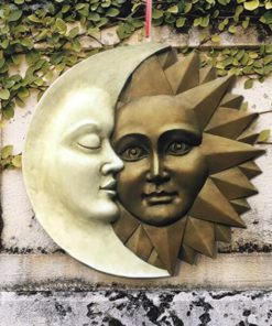 Outdoor Wall Sculpture,Wall Sculpture,Sun and Moon,Sun and Moon Outdoor Wall Sculpture