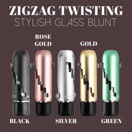 Gilashin Blunt,ZigZag,ZigZag Twisting Portable Glass Blunt