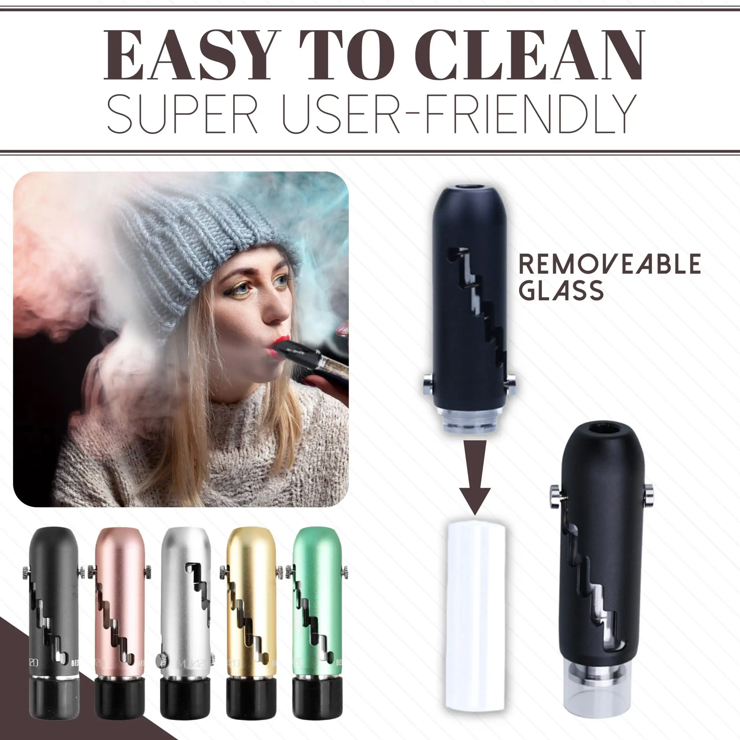 ZigZag Twisting Portable Glass Blunt - Image 5