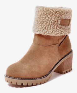 Heel Snow Boots,Block Heel,Snow Boots
