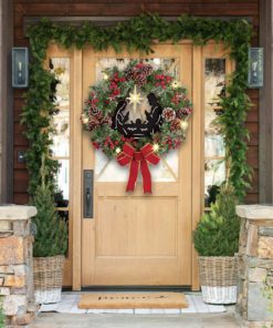 Lighted Nativity Scene Christmas Wreath,Christmas Wreath,Lighted Nativity Scene,Lighted Nativity