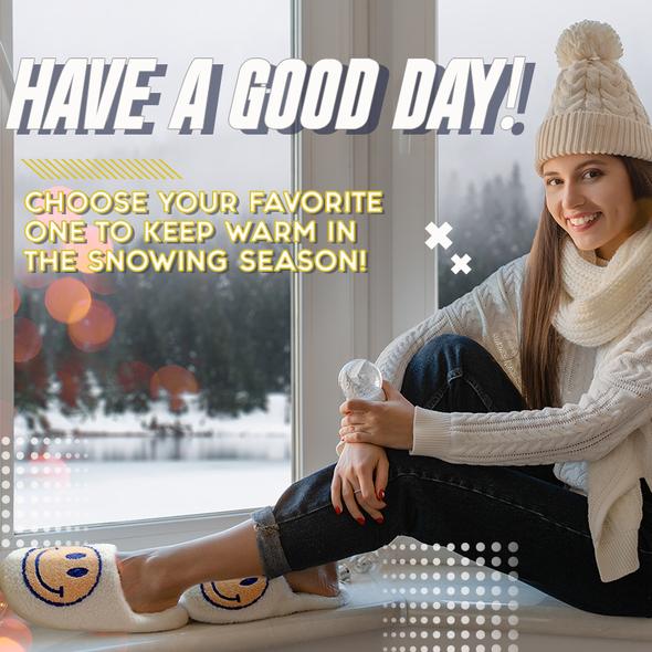 Home Slippers,SmileDay Happy Home Slippers