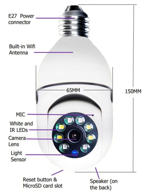 Wifi電球カメラ、電球カメラ、電球カメラ