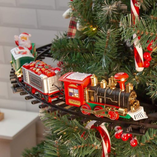 Jucărie cu brad de Crăciun, set de tren de jucărie, jucărie cu copac
