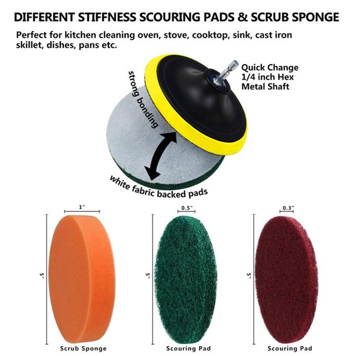 DRILL BRUSH ATTACHMENT SET,DRILL BRUSH ATTACHMENT,DRILL BRUSH,PIECE DRILL BRUSH ATTACHMENT SET