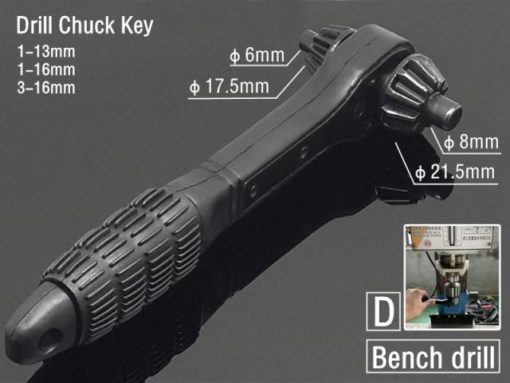 Ratchet Spanner, Drill Chuck Key,2 na 1 Drill Chuck Key Wrench Dual Jiri Ratchet Spanner
