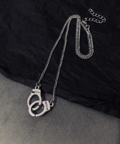 Handcuff Necklace,Necklace Chain,Chain Pendant,Unisex Handcuff Necklace Chain Pendant