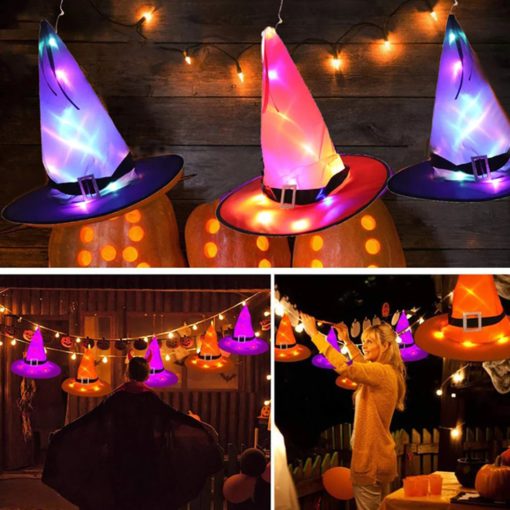 Llums de barret de bruixa de Halloween, llums de barret de bruixa, llums de barret