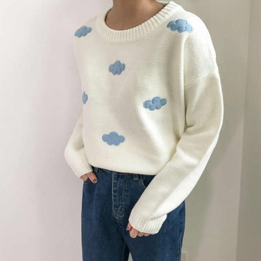 Cloud Sweater, Knitted Cloud, Unisex Knitted Cloud Sweater