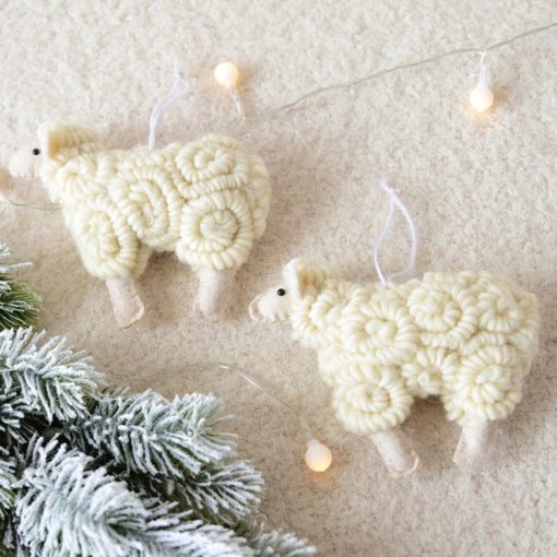 Ornament za ovce, Ovce od filca, Ornament za ovce od filca