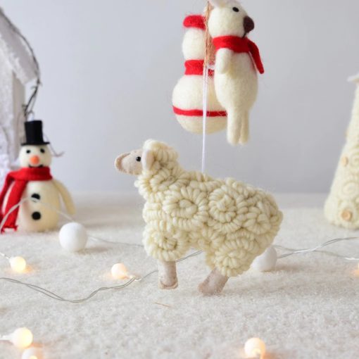Ornament za ovce, Ovce od filca, Ornament za ovce od filca