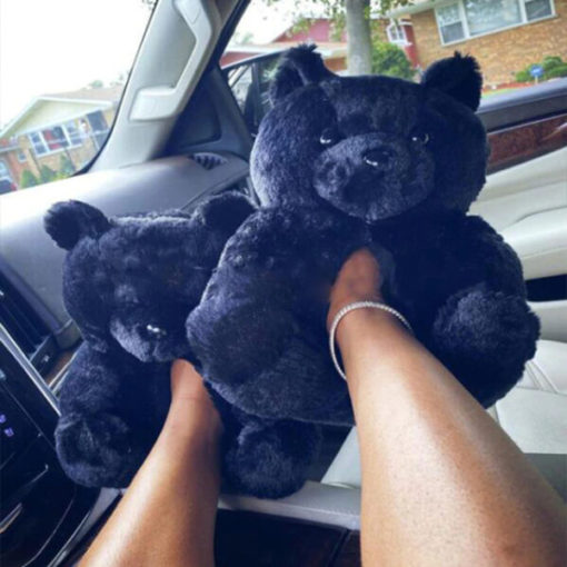 Comfy Teddy Bear, Teddy Bear Plush Slippers, Plush Slippers
