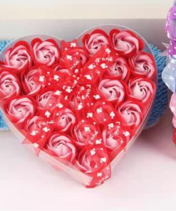Soap Rose,Rose Heart,24 Soap Rose Heart Gift Box