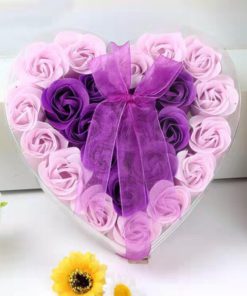 Soap Rose,Rose Heart,24 Soap Rose Heart Gift Box