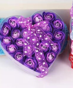 Soap Rose,Rose Heart,24 Soap Rose Heart Gift Box