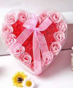 Soap Rose,Rose Heart,24 Soap Rose Heart Gift Box