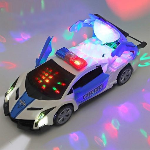 Jucărie cu mașină de poliție, mașină de poliție iluminată