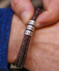 Mens Leather Bracelets Braided