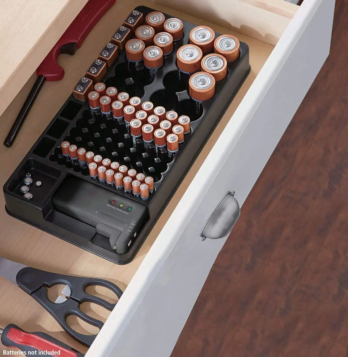 Battery Storage Organizer with Tester,Battery Storage Organizer