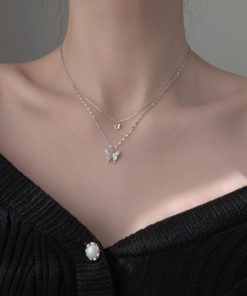 Butterfly Necklace,Butterfly Necklace Silver