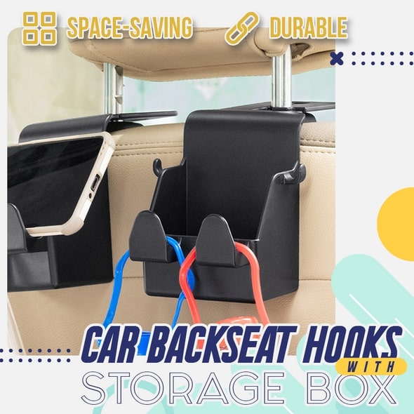 Car Backseat Hooks With Storage Box Best 2022 MOLOOCO