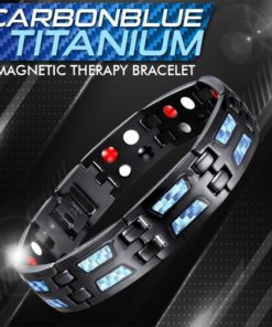 Titanium Bracelet,Blue Titanium,Carbon Blue Titanium Bracelet