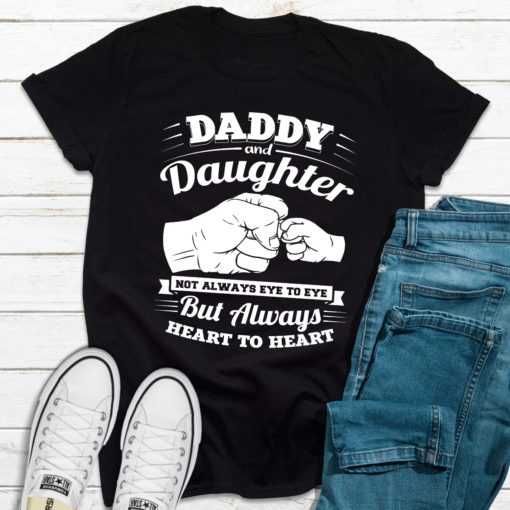 Tėčio ir kūdikio dukters marškinėliai